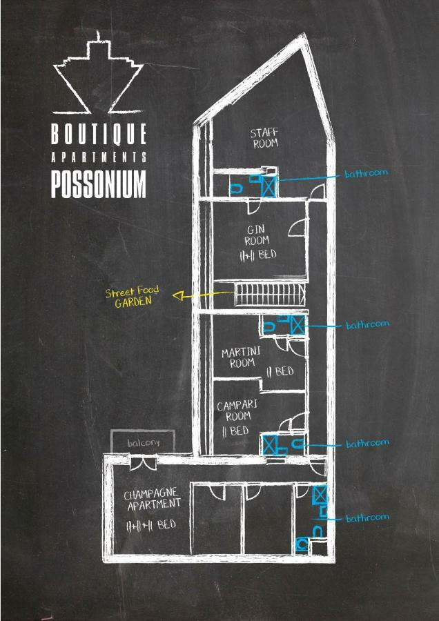 Street Food Possonium Apartments Bratislava Exterior foto